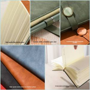 Juego de cuaderno A5 personalizado con bolígrafo con hebilla de cuero duro para oficina de negocios diario de trabajo logotipo <span class=keywords><strong>imprimible</strong></span> accesorios escolares <span class=keywords><strong>Agenda</strong></span> - Product Image 3