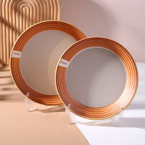 Juego de <span class=keywords><strong>vajilla</strong></span> de grano de madera reutilizable irrompible, platos de cena de <span class=keywords><strong>melamina</strong></span> para restaurante doméstico, características almacenadas - Product Image 4