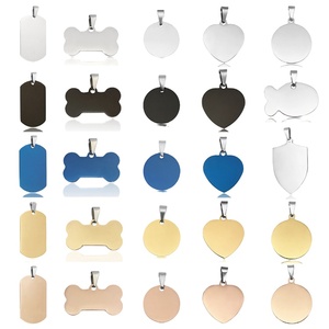 Etiquetas de acero inoxidable para hombres, collares grabados con nombre de identificación de perro en blanco, etiquetas de Metal personalizadas para perros - Product Image 6