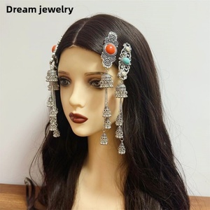 Zoryn Kamishiro Horquilla para el pelo con borla de campanilla de viento, de aleación, tipo pico de pato, vintage, con incrustaciones de diamantes y galvanizada - Product Image 4