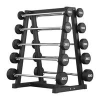 Ensemble d'haltères et de barres de musculation de 10 kg, 15 kg, 20 kg, 25 kg, 30 kg, barre droite ou barre incurvée pour l'entraînement