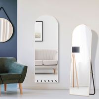 Trending Home Decor Modern Custom Oval Wall Mirror Aluminum Alloy Frame Clear Float Glass Full Length Standing Living Room