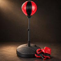 Ensemble de ballon de frappe pour enfants avec support réglable en hauteur, gants de boxe et pompe manuelle, ensemble de boxe pour enfants pour la pratique des débutants