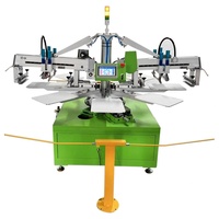 Machine d'impression sérigraphique automatique à 8 stations et 3 couleurs pour sacs en toile
