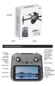 Drone RC <span class=keywords><strong>L300</strong></span> PRO à Flux Optique Pliable avec Évitement d'Obstacles, Double Caméra, GPS, FPV, en Plastique, Idéal pour Débutants Adultes - Product Image 4
