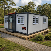Villa de luxe moderne extensible en panneaux sandwich préfabriqués en acier pour complexe hôtelier privé
