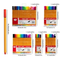 Ensemble de stylos feutres à pointe fine colorés, marqueurs imperméables avec papeterie de bureau et scolaire, cadeau, outils de dessin pour la classe