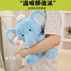 Nuovo giocattolo di peluche ricamato con orecchie in movimento di <span class=keywords><strong>elefante</strong></span> grazioso <span class=keywords><strong>disegno</strong></span> a cartoni animati cuscino per bambini per ragazzi e ragazze regali di compleanno - Product Image 4