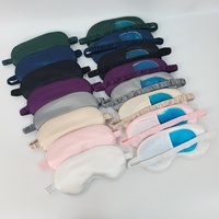 Masque de sommeil personnalisé en fausse soie avec compresse chaude/froide, masque oculaire en soie satinée ultra doux avec sangle élastique