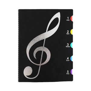 Tùy chỉnh A4 da hiển thị Đàn piano đứng cuốn sách lưu trữ chủ 3 vòng hợp xướng hợp xướng tấm âm nhạc chất kết dính tay thư mục trình bày - Product Image 2
