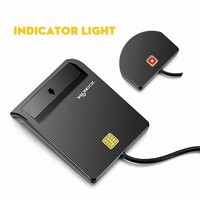 Puce intelligente externe EMV Linux pour ICC ISO 7816 DOD Lecteur de carte USB pour accès commun CAC ID SIM Smart Card Installation facile