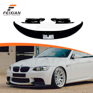 Pour <span class=keywords><strong>BMW</strong></span> Série <span class=keywords><strong>3</strong></span> M3 E90 E91 E92 E93 2007 2013 Kit de fusées d'aile de lèvre de séparateur avant - Product Image 1