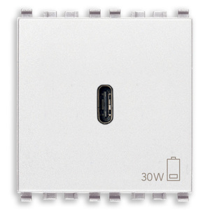 USB <b>C</b> PD Power <b>Adapter</b> 30W White Wall Mount Charging Station - Product Image 1