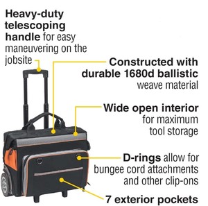Water Resistant <strong>Tool</strong> Storage Organizer <strong>Tool</strong> <strong>Bag</strong> <strong>on</strong> <strong>Wheels</strong> - Product Image 4