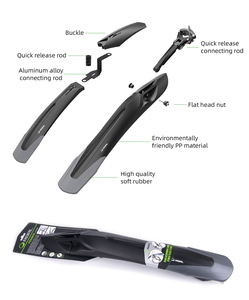 Guardabarros Delantero y Trasero de Liberación Rápida RBRL para Bicicletas de Montaña de 24, 26, <span class=keywords><strong>27.5</strong></span> y 29 Pulgadas, Guardabarros Universal para Bicicleta de Montaña - Product Image 6