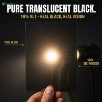 Película de Privacidad para Ventanas con Bloqueo de Luz, 19% VLT, Tinte Negro Puro, 98% IR, 99% UV, 2mil, Nano Cerámica, para Autos, Venta al Por Mayor de Fábrica OEM
