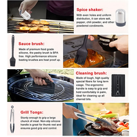 Kit d'accessoires pour plaque chauffante 16 pièces en acier inoxydable BBQ Grill Flat Top Turner avec spatules grattoir