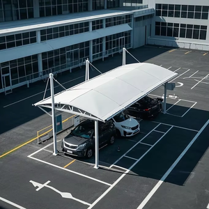 Tùy chỉnh kiến trúc hiện đại màng Sun tán mái hiên có thể thu vào cho xe ô tô kho không gian ngoài trời làm pvdf PTFE đổ - Product Image 1