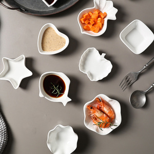 Assiette en céramique blanche simple pour assaisonner la sauce <span class=keywords><strong>vinaigre</strong></span> Hot Pot Dip Party Occasions et Snack Servir - Product Image 1