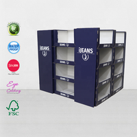 Personnalisé POP demi-quart palette carton support de magasin présentoir au sol pour enfant enfants vêtements pliés t-shirt