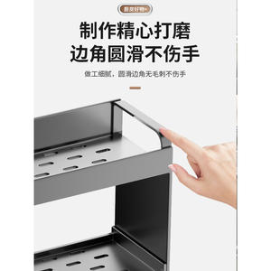 Escurridor de Cocina Cuadrado de 1 Nivel, Resistente al Agua, Organizador de Encimera con Bandeja de Drenaje - Product Image 1