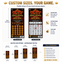 Cartes à gratter de loterie personnalisées avec logo OEM, impression couleur, design gratuit, estampage à chaud, numéros chanceux, impression instantanée des prix