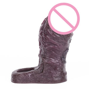 OS-AHJ5024 4 Sizes for Men's <strong>Penis</strong> <strong>Sleeves</strong> Effectively Enhance and Prolong Medical-grade Silicone Opening Design Obsidian <strong>Black</strong> - Product Image 4