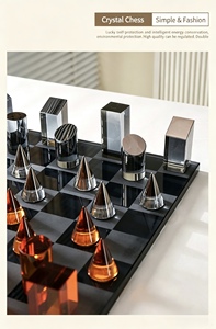 Échiquier en cristal orange de haute qualité, design unique et exquis, grande esthétique, échiquier artisanal en cristal - Product Image 6