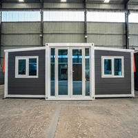 Maison conteneur extensible de 20 pieds - Maison modulaire préfabriquée avec cuisine et salle de bain complètes, prête à l'emploi pour dortoirs, complexes hôteliers et gîtes.