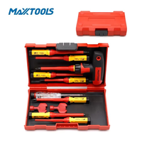Jeu de tournevis isolés Maxxtools VDE 1000V CRV6150 magnétiques à fente, Phillips, Torx, rouge/jaune, GS IEC60900, outil électrique OEM