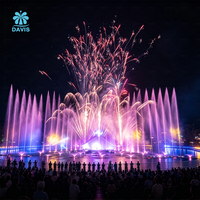 Fontaine musicale professionnelle pour scène commerciale, design flottant pour lac, performance lumineuse aquatique synchronisée DMX512