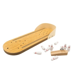 Jeu de mini-bowling éducatif en bois pour enfants de 4 à 6 ans, jeu de bureau créatif interactif parent-enfant anti-stress, couleur NC - Product Image 2