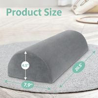 Oreiller ergonomique en mousse à mémoire de forme demi-lune avec housse amovible pour le soutien du sommeil et l'allaitement, certifié CertiPUR OEKO TEX, OEM/ODM
