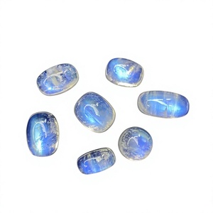 Lot certifié de pierres de lune arc-en-ciel naturelles, formes variées, cabochons, pierres précieuses en vrac, 23,06 carats, pour bijoux - Product Image 1
