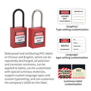 전기 사용자 정의 38mm 강철 걸쇠 잠금 안전 자물쇠 다른 마스터 키 키가있는 내구성 산업 장비 - Product Image 4