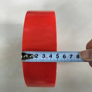 2024 2 Face Red Acrylic Adhesive Tape Transparent Industrial Flame Retardant Double Sided Pet Film Tape