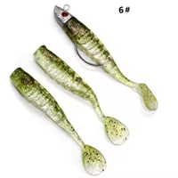 Leurre de pêche Newbility en vente flash, 10 cm, 13 cm, queue en T, accessoires, boîte de vente au détail, leurre en plastique souple