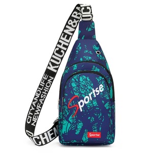 Sportse Men's Chest <b>Bag</b> Oxford Casual Crossbody <b>Bag</b> With Printing Design For Leisure Travel All Seasons Spring 2025 - Product Image 3