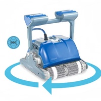 Nettoyeur de piscine robotisé Wavetec M500 avec télécommande, capacité de grimpement mural, respectueux de l'environnement, pour piscines enterrées, garantie 1 an