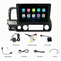 Autoradio Android 15 avec écran OLED, résolution HD, GPS, CarPlay, Android Auto / WiFi, écran tactile pour Honda Civic 2008-2011