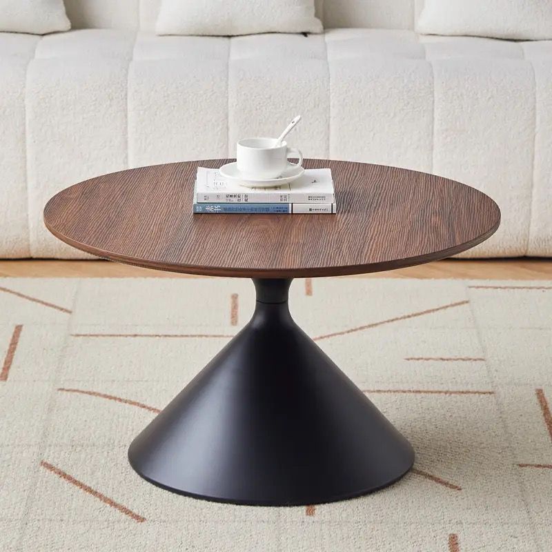 Matte black base with walnut tabletop (Large size 70)