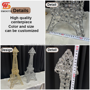 Mịn Tùy Chỉnh Hot Bán Tháp <span class=keywords><strong>Eiffel</strong></span> Bàn Đám Cưới Trung Tâm Vàng Bạc Pha Lê Đồ Trang Trí Cho Đảng Cưới <span class=keywords><strong>Centerpieces</strong></span> - Product Image 3