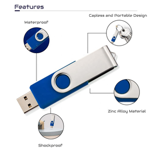 Custom Logo Swivel Twister USB 2.0 <strong>Flash</strong> <strong>Disk</strong> 16GB 32GB 64GB Promotional Thumb Drive New Metal Product - Product Image 4