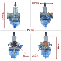 Carburateur Moto PZ26 PZ27 PZ30 pour Honda CB125 XL125S TRX250 250EX CRF100 XR125 CG125 TMX155 AKT150 CG200 TRX200 XR150
