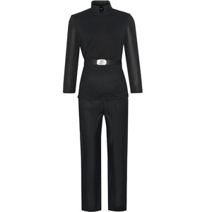 Halloween Jedi Knight Luke <span class=keywords><strong>Skywalker</strong></span> Cosplay Negro Batalla traje Top pantalones capa conjunto completo disfraz - Product Image 3