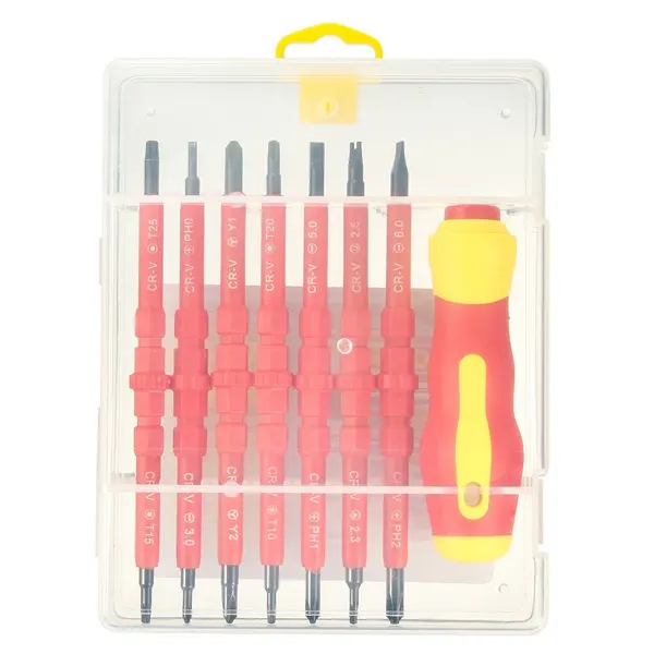 8 In 1 Multi-purpose Insulated Electric Screwdriver Repairing Hand Tools Kit Set for 500V Current