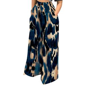 Pantalon de yoga décontracté pour <span class=keywords><strong>femme</strong></span> XS en toile de coton, taille haute, coupe large, imprimé numérique, style skinny, printemps, évasé, <span class=keywords><strong>cargo</strong></span>, technique délavée - Product Image 5