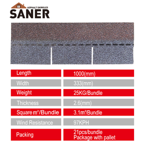 Mejor Precio en Tejas Asfálticas de 3 Láminas Color Azul Océano para Ahorro Energético en Techos Planos en Climas Cálidos de Indonesia, Sudeste Asiático - Product Image 4