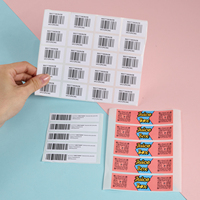Etiquetas Adhesivas Personalizadas con Código QR y Código de Barras, Resistentes al Agua, para Promoción en Supermercados - Impresión UV/Láser/Térmica