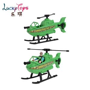 Juego de dinosaurios simulados con Figura de plástico, helicóptero, accesorios de madera, mundo de animales salvajes, juguete educativo para edades tempranas para niños - Product Image 4